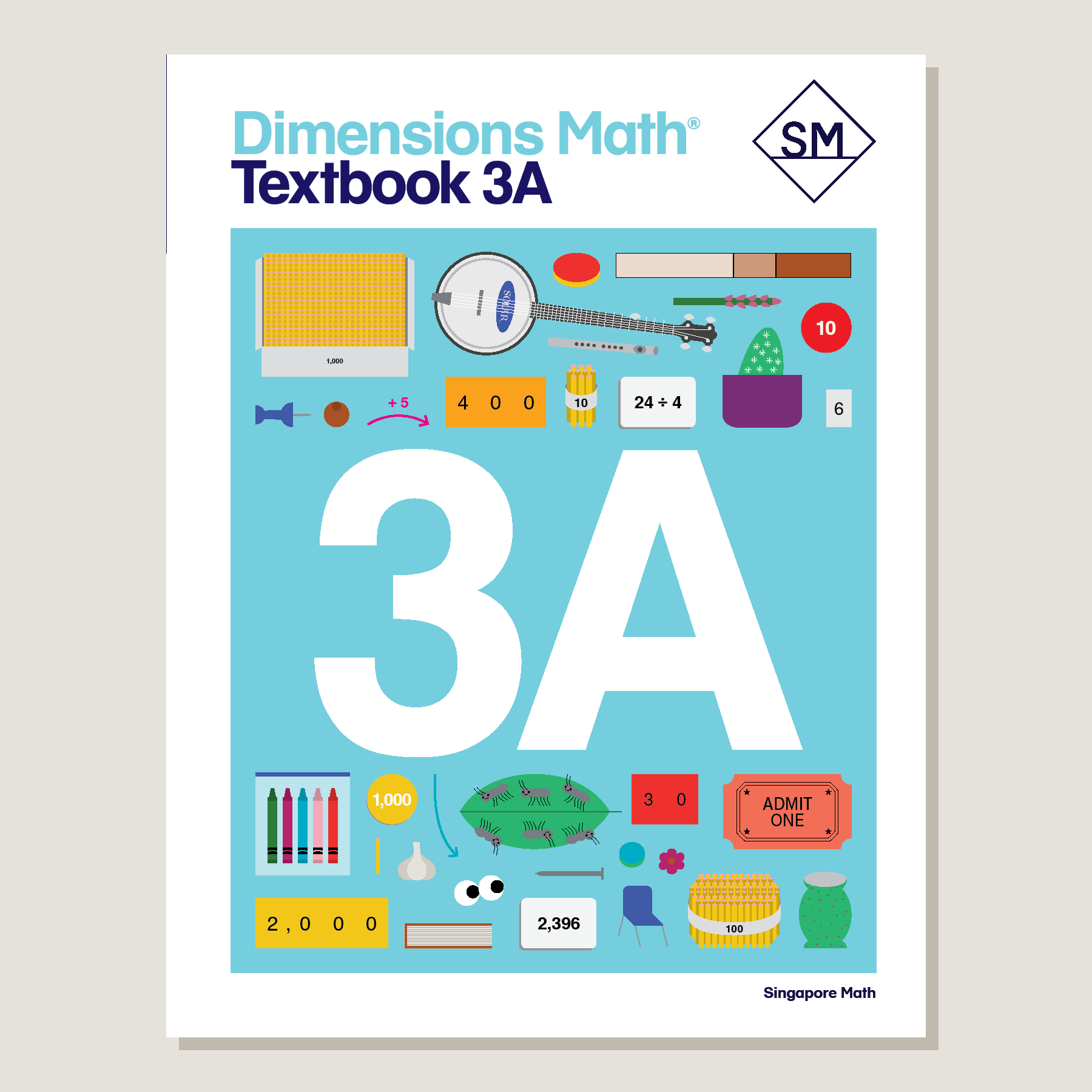 Singapore Math-Dimensions Textbook: 3A cover