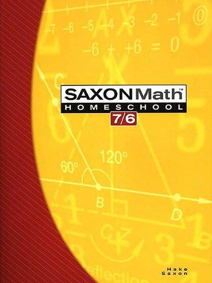 Saxon Math 7/6 Homeschool textbook cover