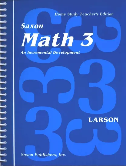 Saxon Math 3 textbook cover
