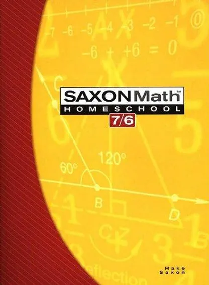 Saxon Math 7/6 textbook cover