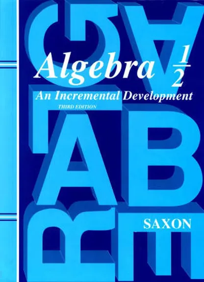 Saxon Algebra 1/2 textbook cover