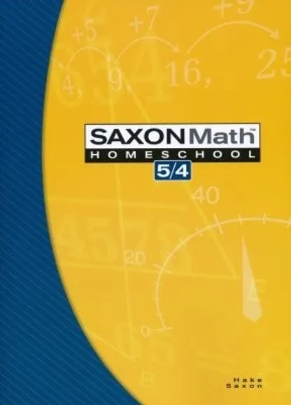 Saxon Math 5/4 student textbook cover