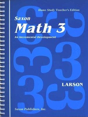 Saxon Math 3 Home Study Teacher’s Edition, 1st Edition cover
