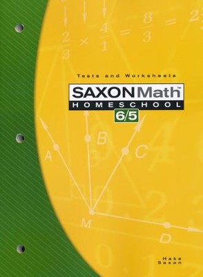 Saxon Math 6/5 Tests & Worksheets, 3rd Edition cover