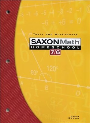 Saxon Math 7/6 Tests and Worksheets, 4th Edition cover