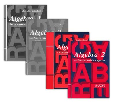 Saxon Algebra 2 Homeschool Kit with Solutions Manual, 3rd Edition cover