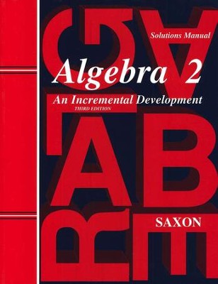 Saxon Algebra 2 Solutions Manual, 3rd Edition cover