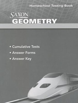 Saxon Math Geometry Testing Book cover