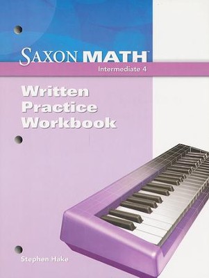 Saxon Math Intermediate 4 Written Practice Workbook cover