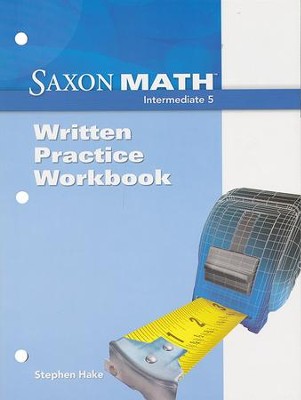 Saxon Math Intermediate 5 Written Practice Workbook cover