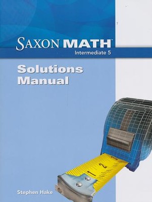 Saxon Math Intermediate 5 Solutions Manual cover