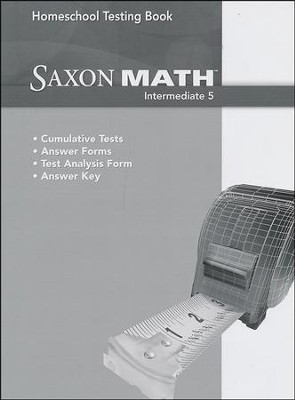 Saxon Math Intermediate 5 Homeschool Testing Book cover