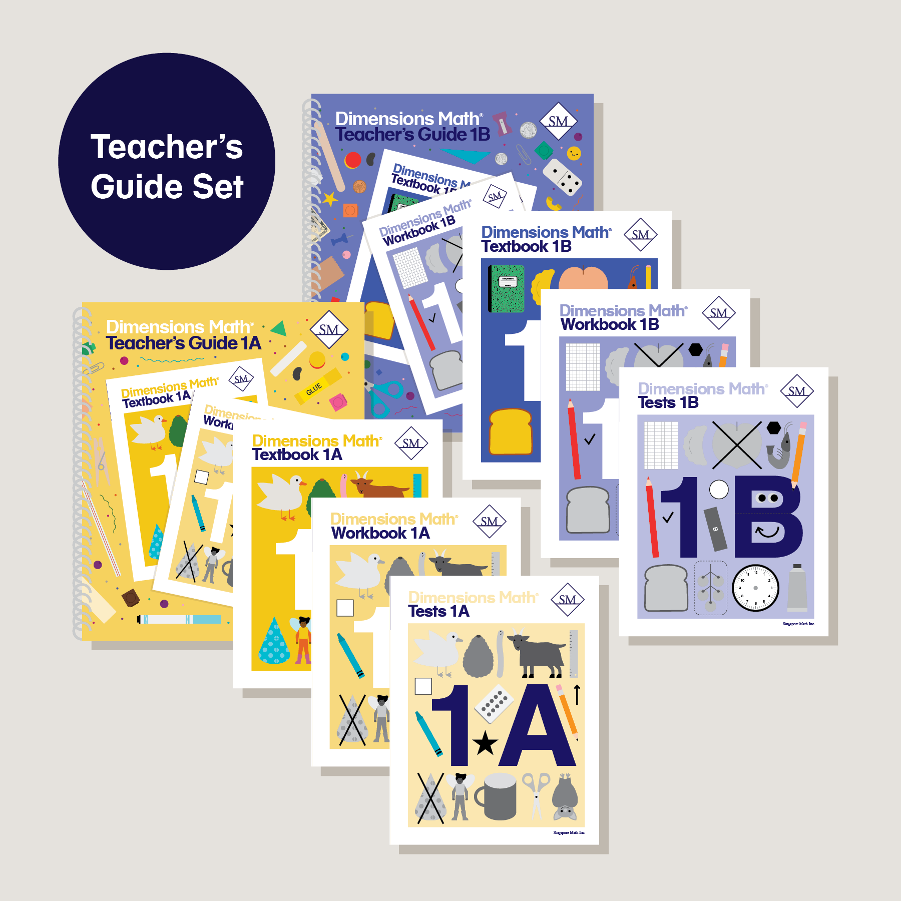 Dimensions Math Grade 1 Set with Teacher's Guides cover