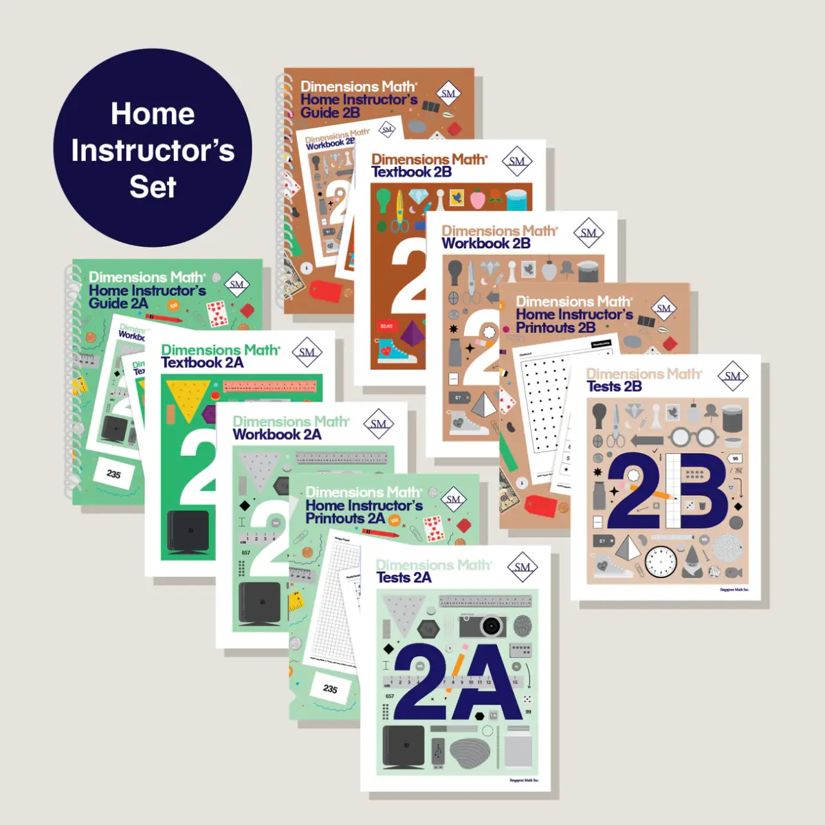 Dimensions Math Grade 2 Set with Home Instructor's Guides cover
