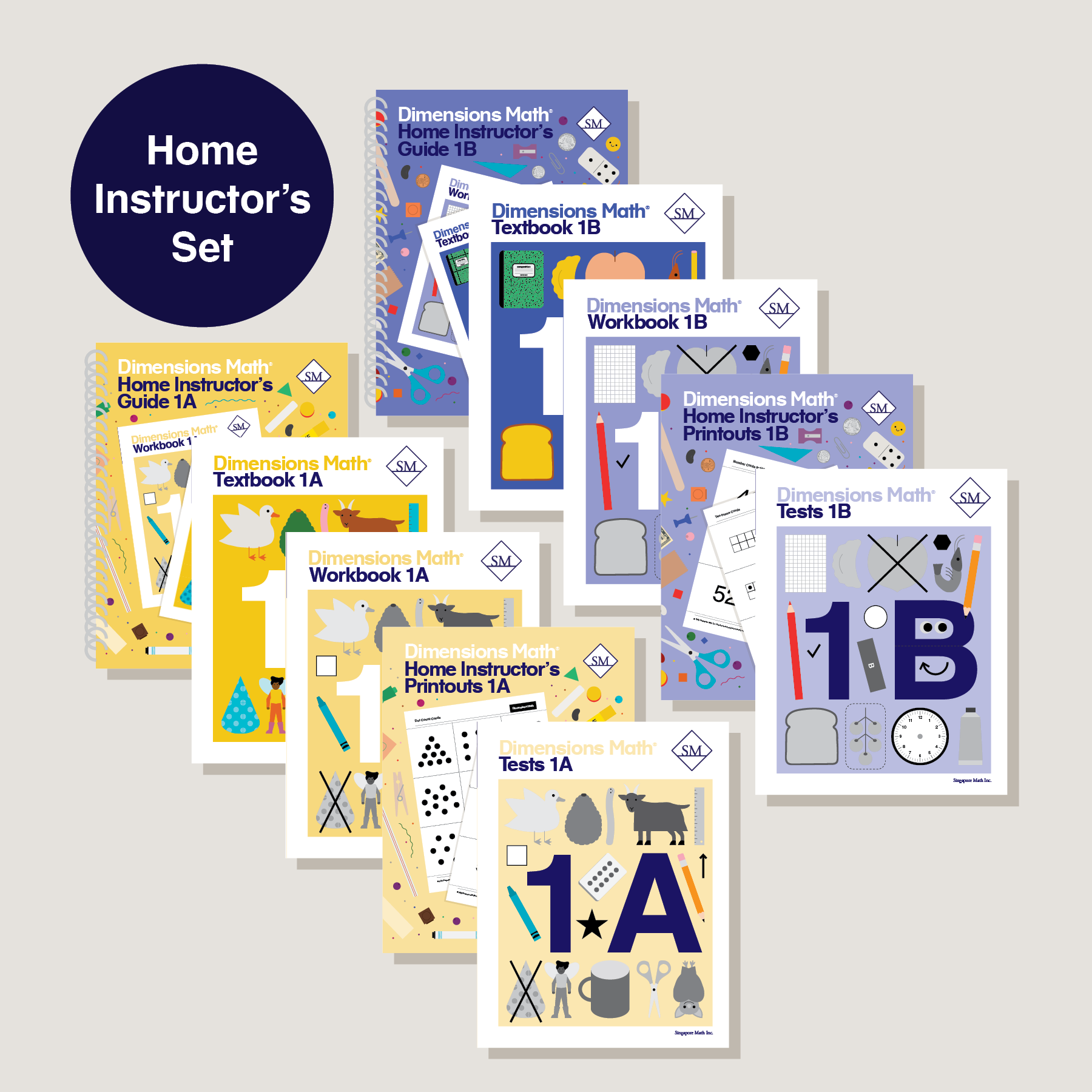 Dimensions Math Grade 1 Set with Home Instructor's Guides cover
