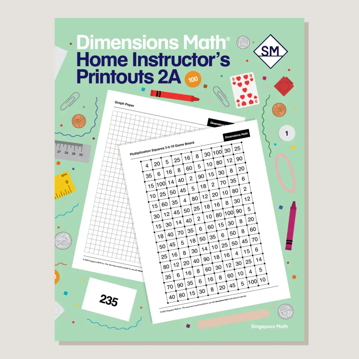 Dimensions Math Home Instructor's Printouts 2A cover