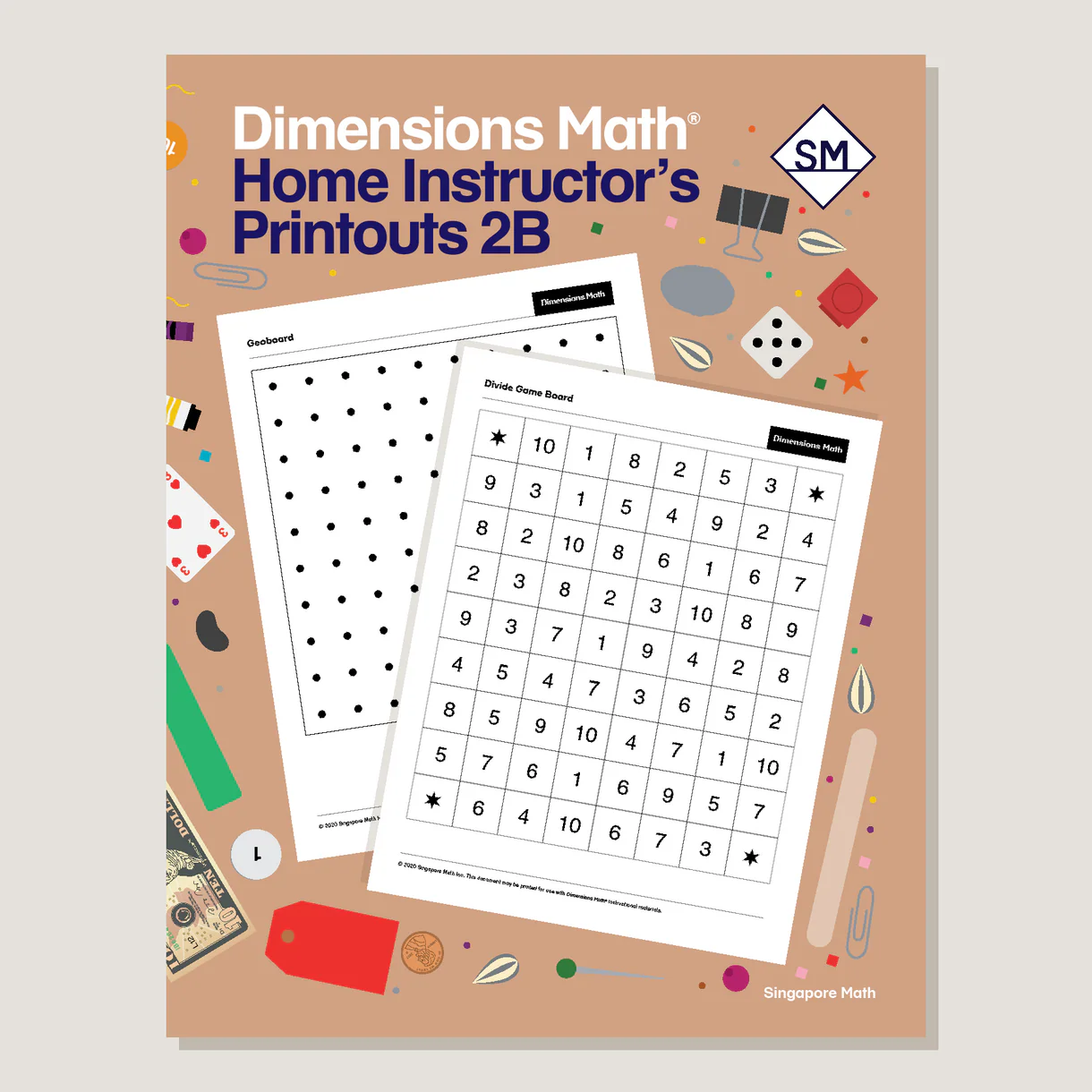 Dimensions Math Home Instructor's Printouts 2B cover