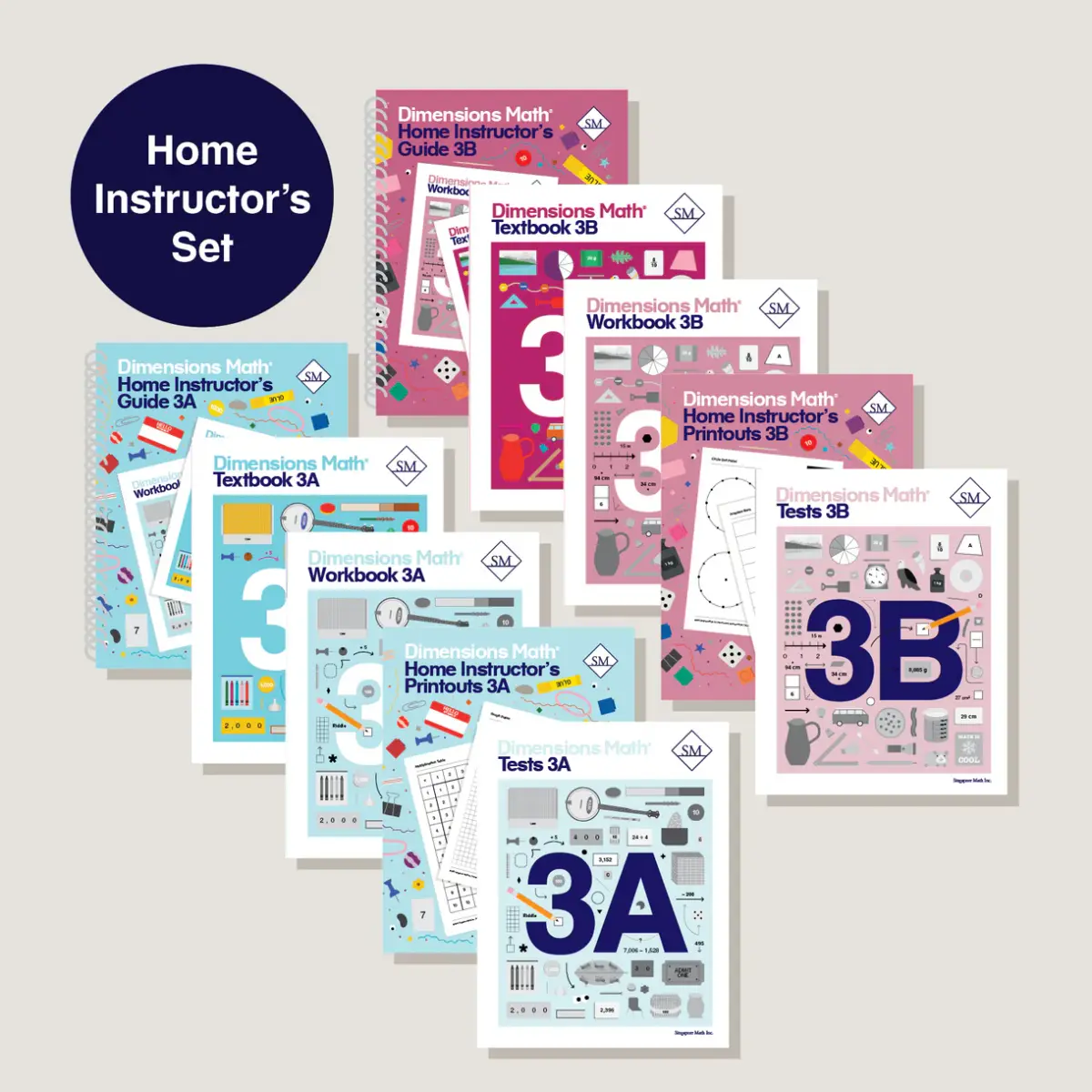 Dimensions Math Grade 3 Set with Home Instructor's Guides cover