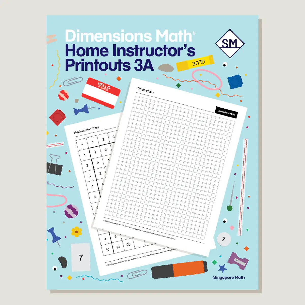 Dimensions Math Home Instructor's Printouts 3A cover