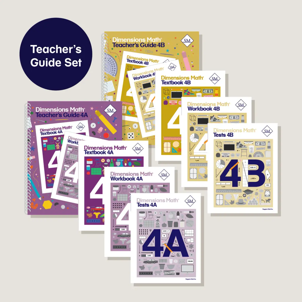 Dimensions Math Grade 4 Set with Teacher's Guides cover
