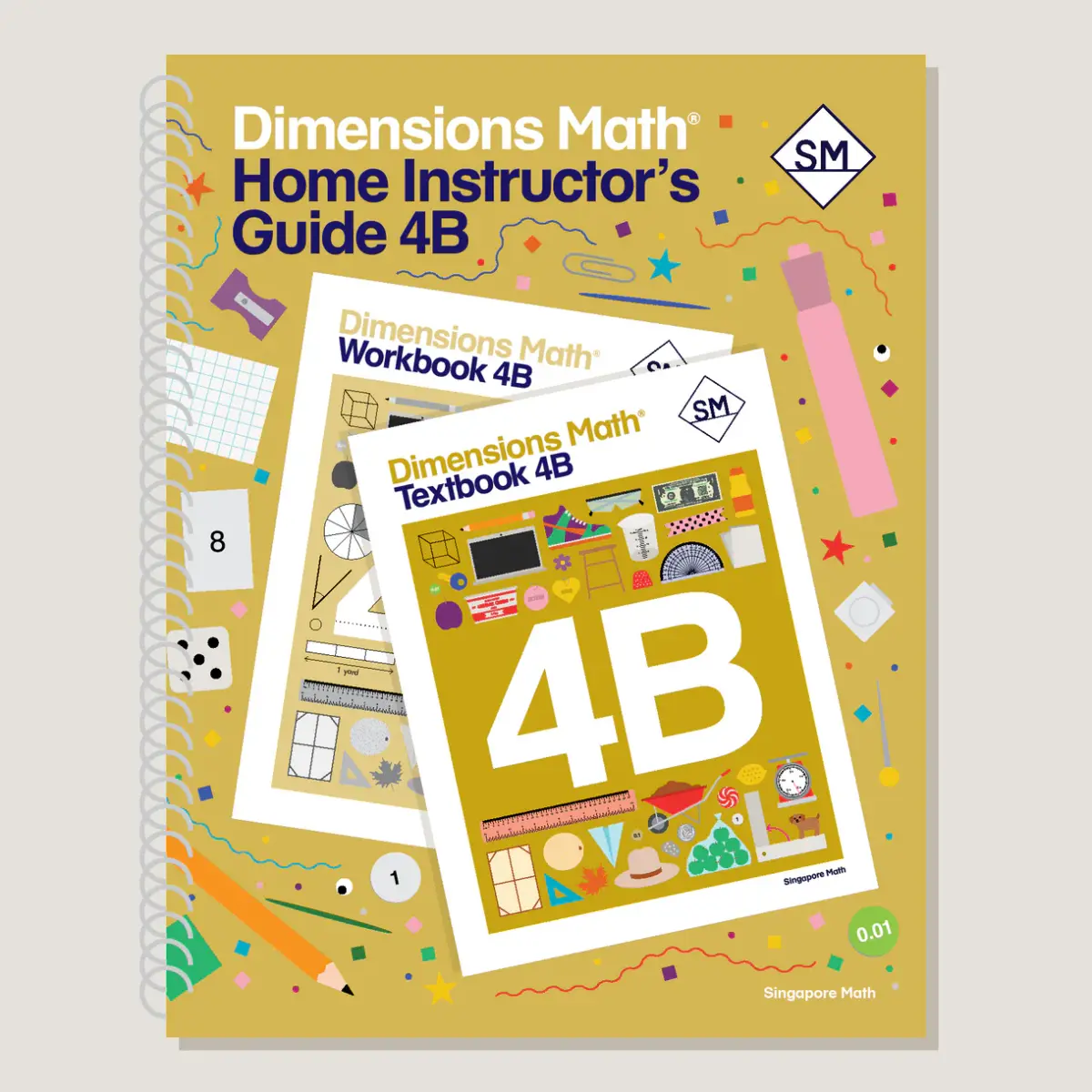 Dimensions Math Home Instructor's Guide 4B cover