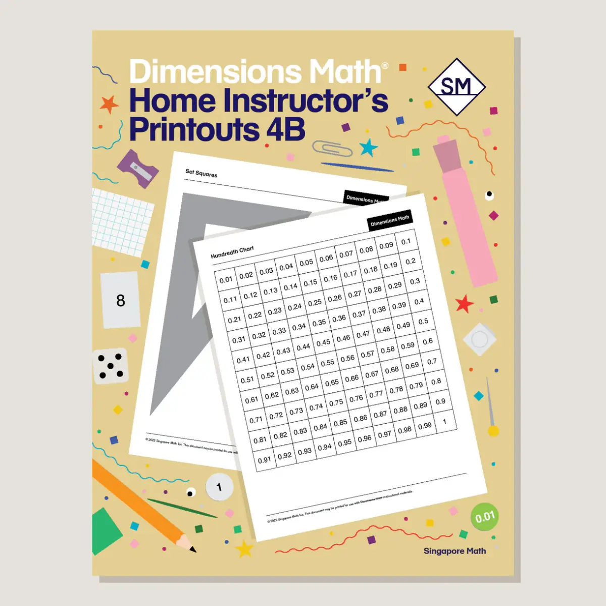 Dimensions Math Home Instructor's Printouts 4B cover
