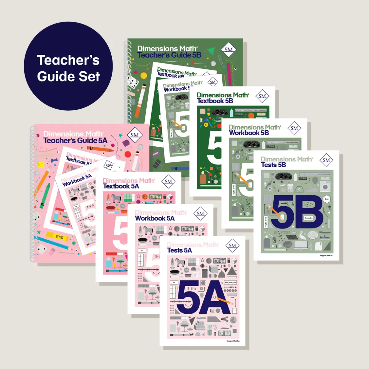 Dimensions Math Grade 5 Set with Teacher's Guides cover