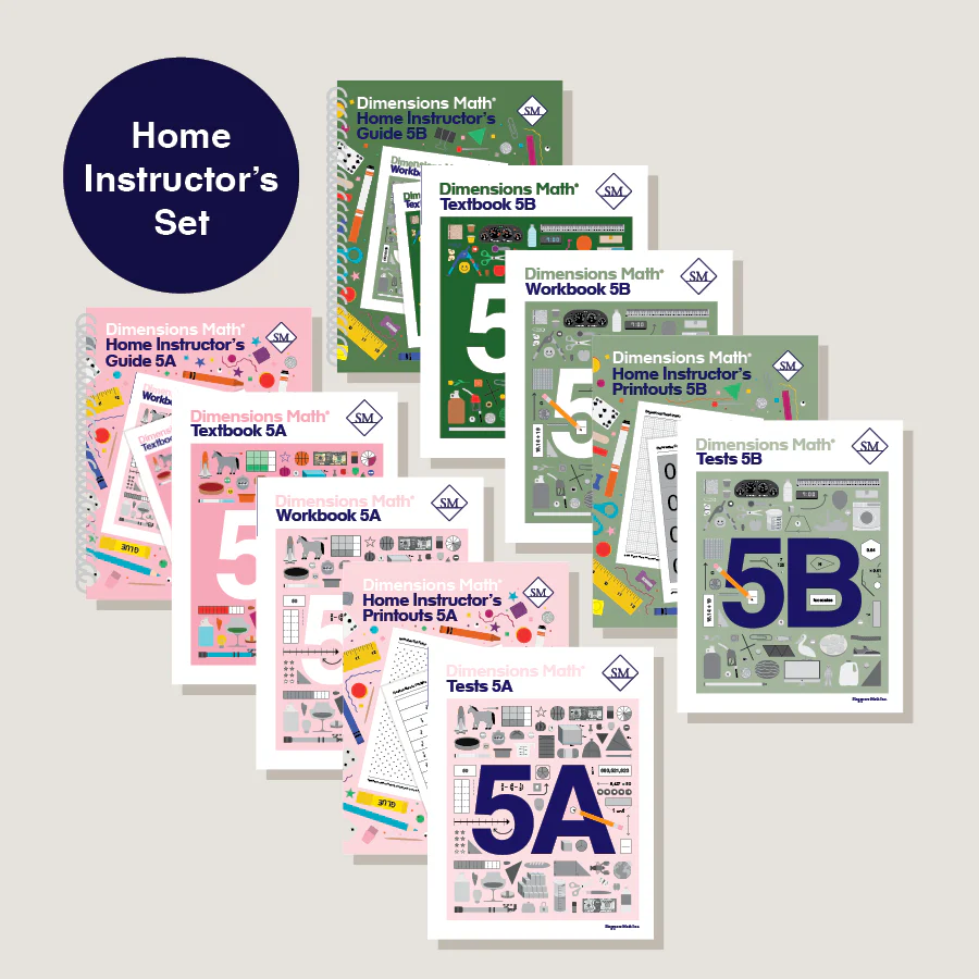 Dimensions Math Grade 5 Set with Home Instructor's Guides cover
