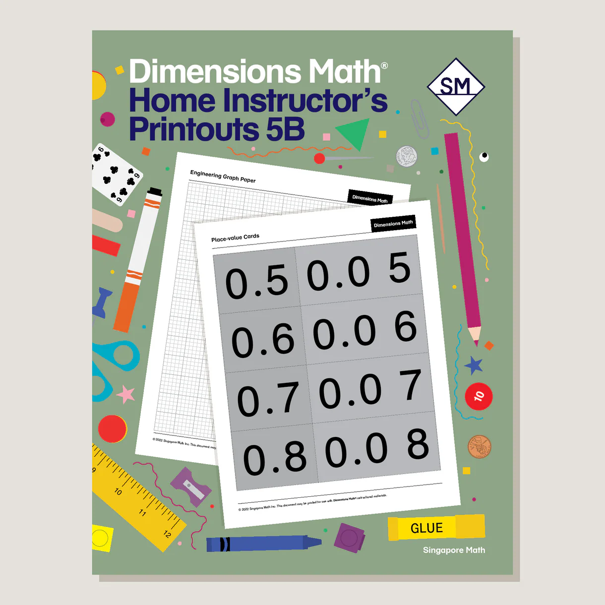 Dimensions Math Home Instructor's Printouts 5B cover
